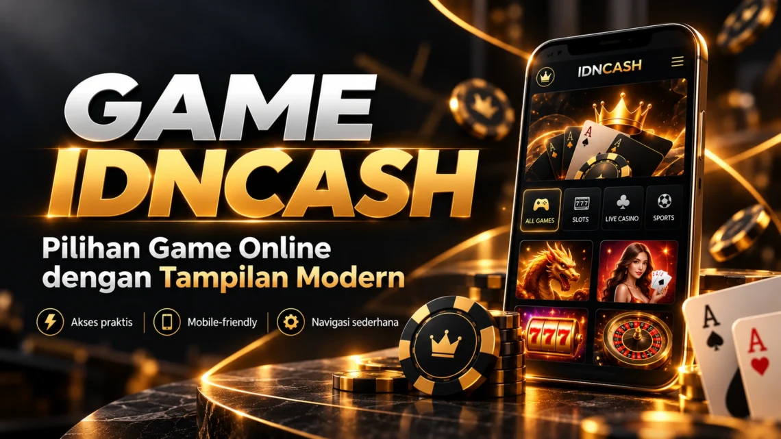 GAME IDNCASH dengan tampilan permainan modern